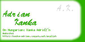 adrian kanka business card